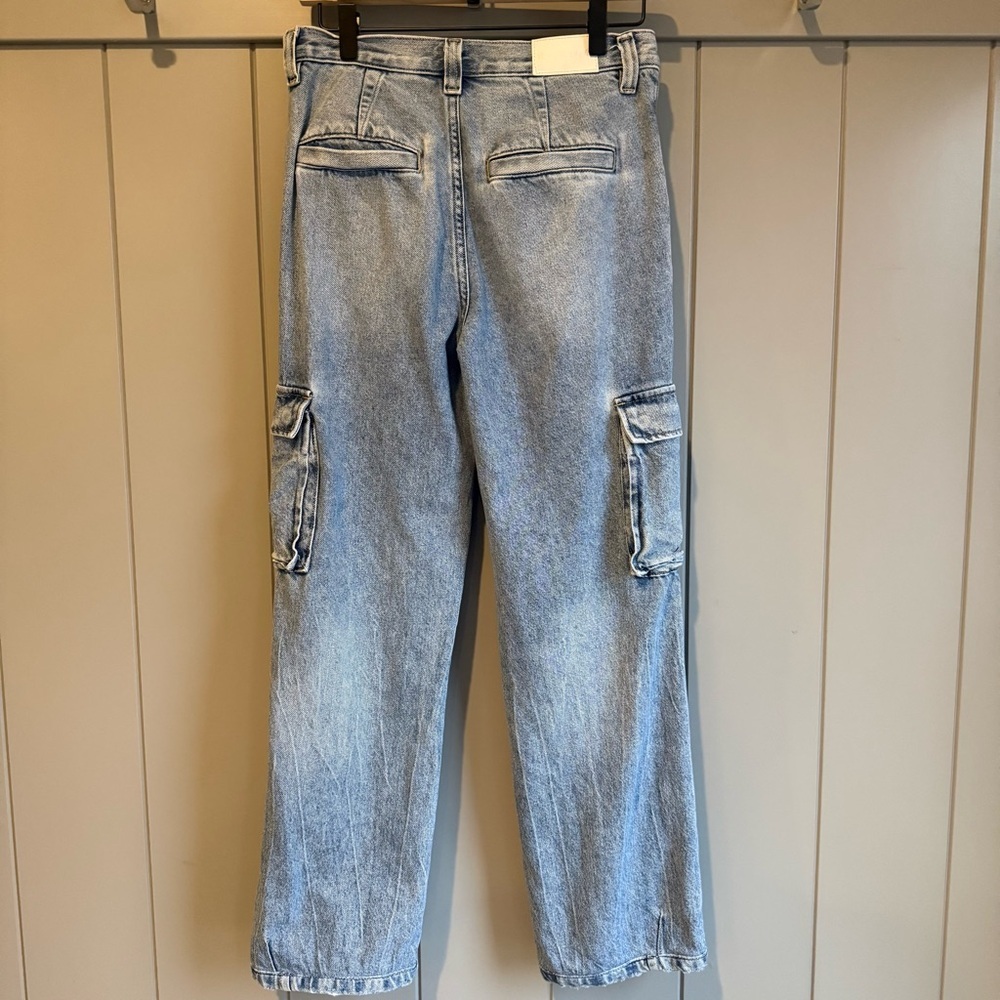 Pistola Bobbie Cargo Regent Wide Leg Trouser Jean Size 24 High Rise Utility - Picture 4 of 16
